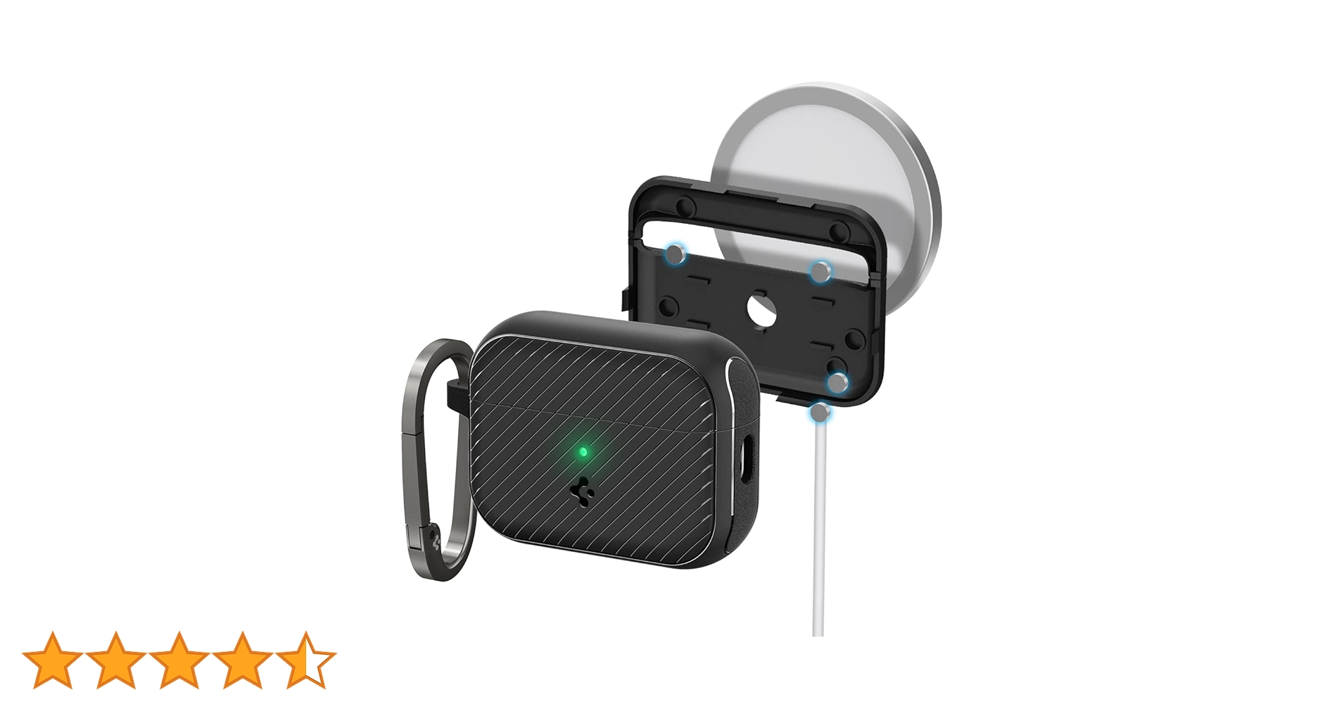 Apple AirPods 第二世代ワイヤレス充電 ＊spigenケース付き Amazon | Spigen Airpods Pro2 ケース ストラップ付き シリコン